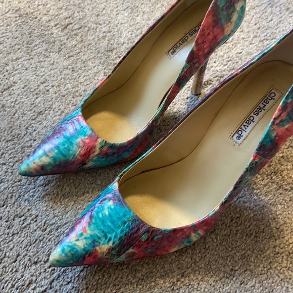 Charles David Vero Cuoio Multi Color Pastel Pumps 6.5 - Picture 2 of 11
